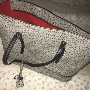 Guess Tote Bag Purse with Red Interior